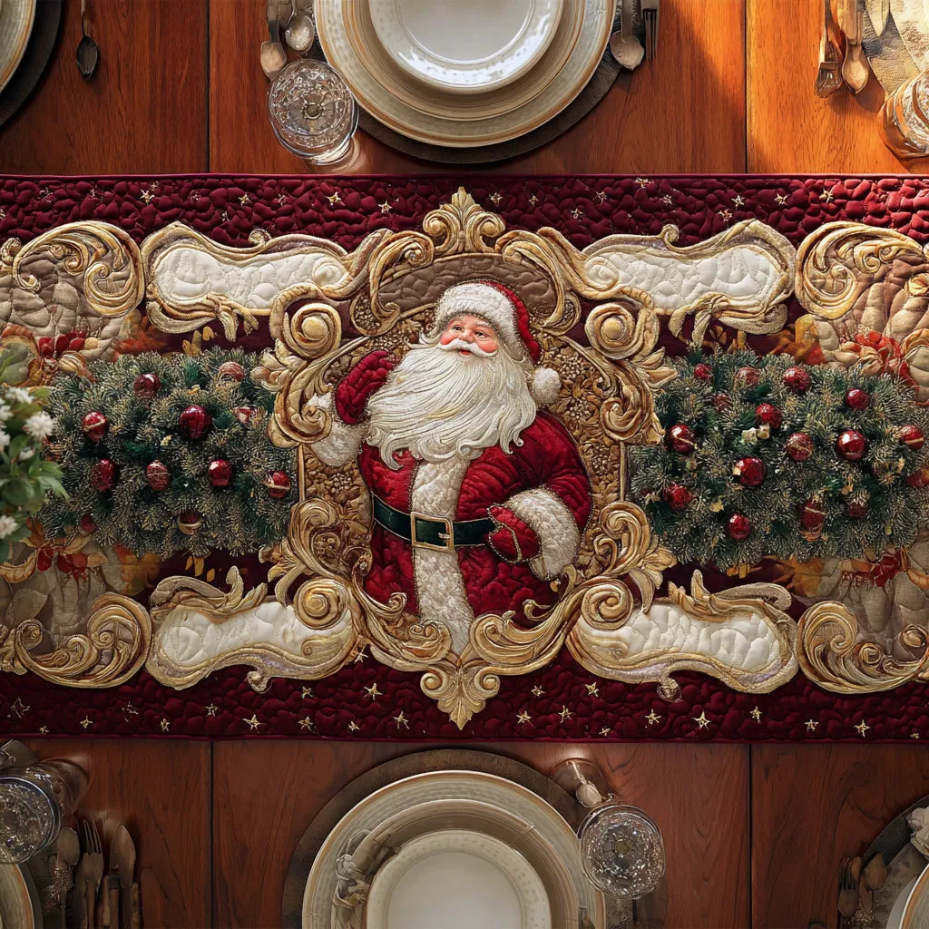 Baroque Santa Claus Quilted Table Runner
