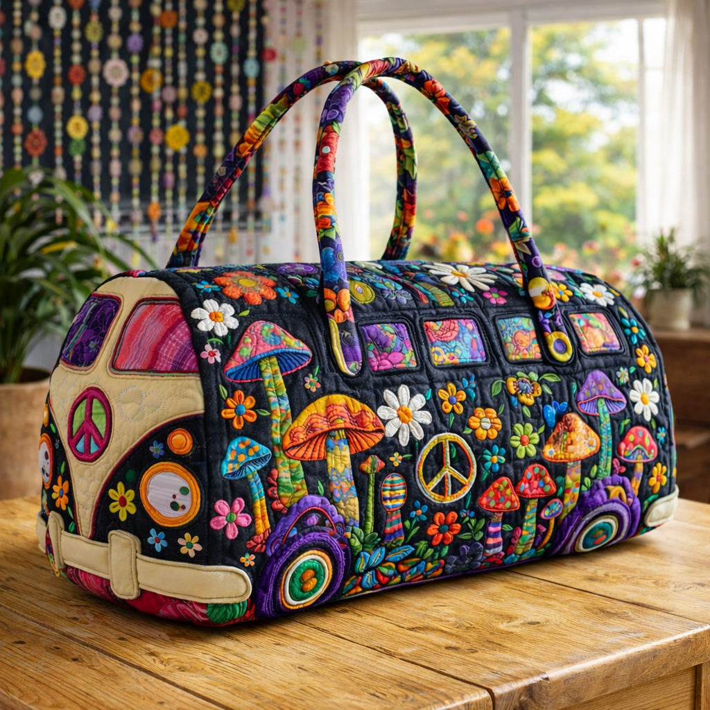 Boho Mushroom Dream Quilted Duffle Bag GFTOHD13763