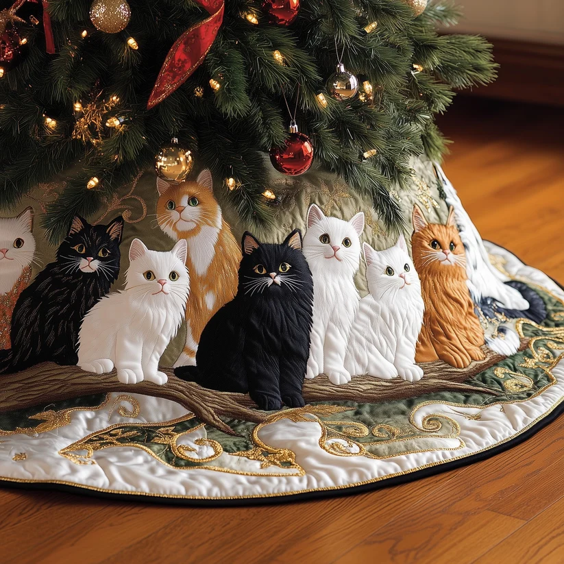 Furry Friends Quilted Tree Skirt