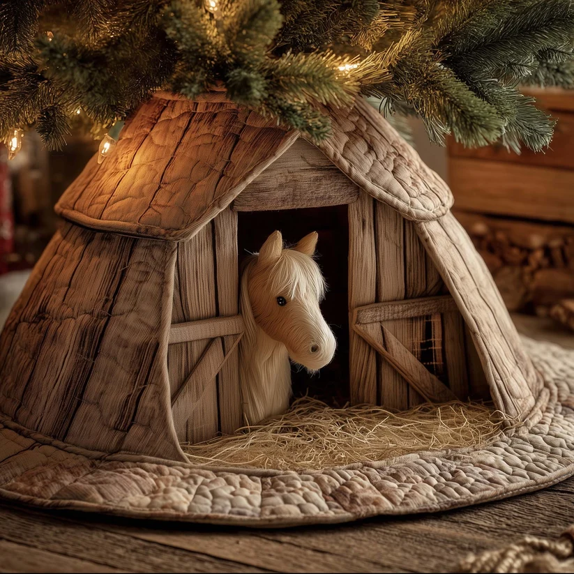 Horse Quilted Tree Skirt