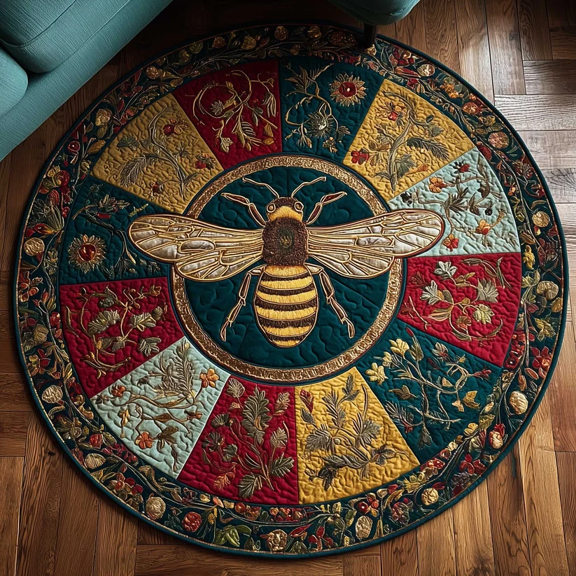 Sweet Worker Quilted Round Mat