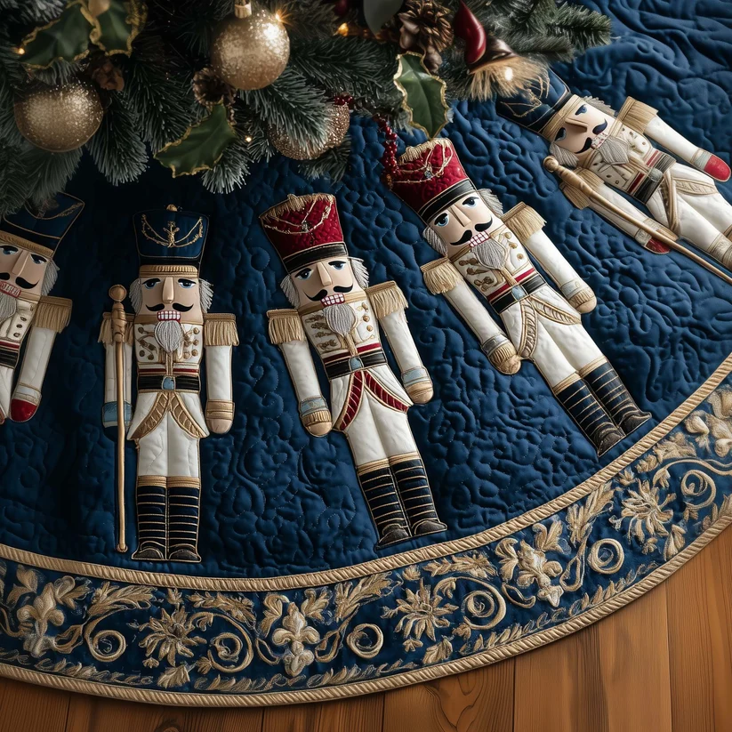 Elegant Nutcracker Quilted Tree Skirt