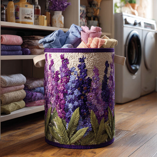 Lavender Dream Quilted Laundry Basket