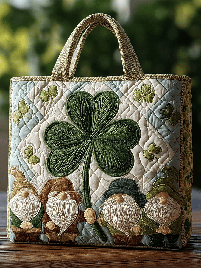 Funny Irish Shamrock Saint Patrick's Day Quilted Bag