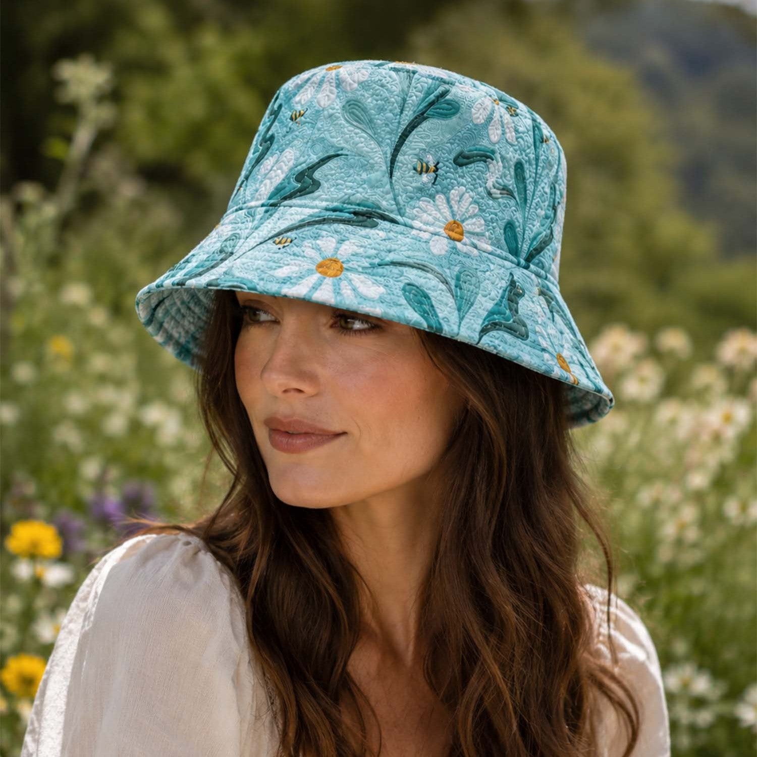 Coastal Botanical Quilted Fishing Hat