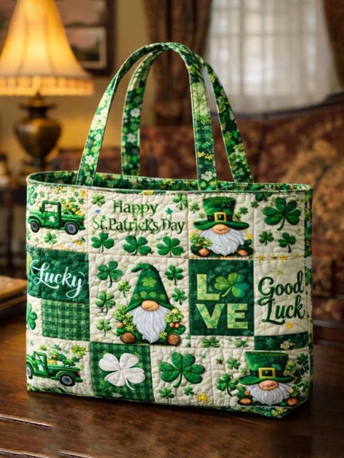 Good Luck Saint Patrick's Day Quilted Bag
