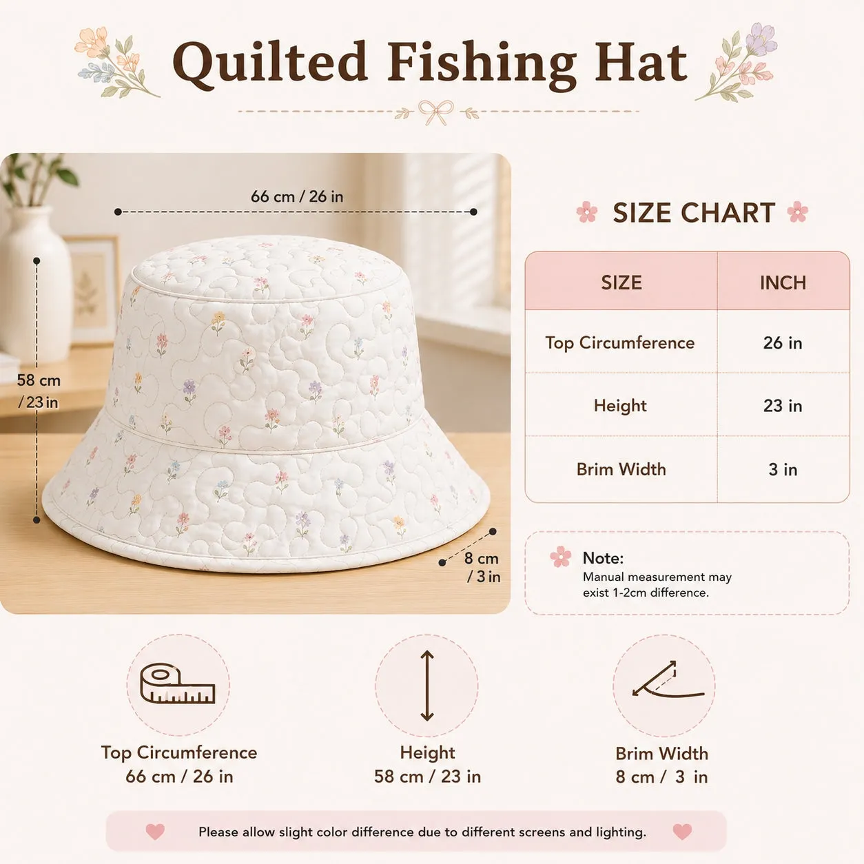 Whimsical Patchwork Chicken Quilted Fishing Hat