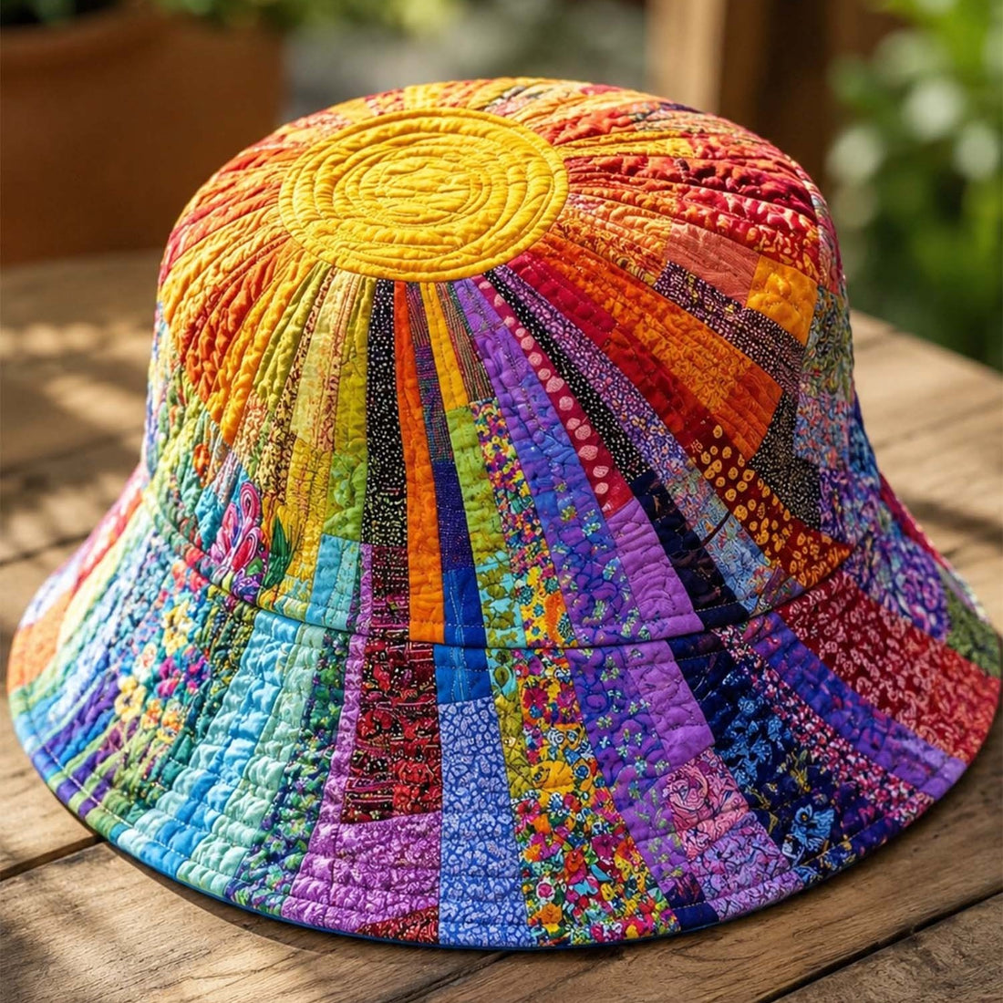 Hippie Boho Sun Quilted Fishing Hat