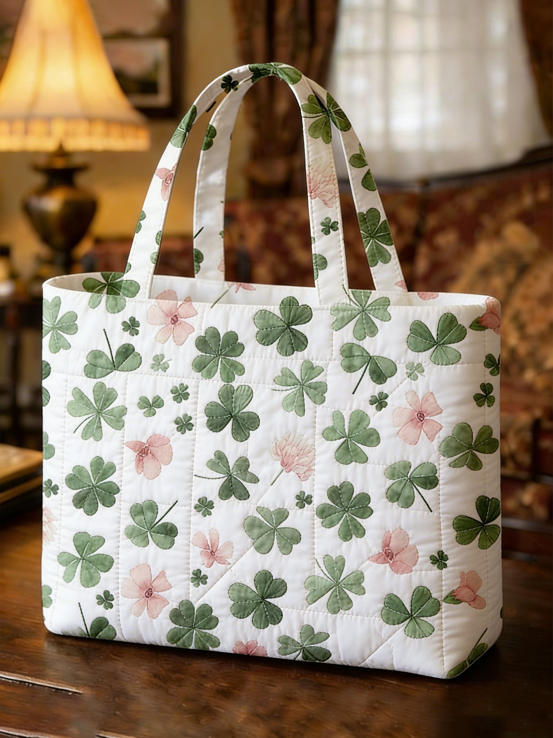Pink and Green Saint Patrick's Day Quilted Bag