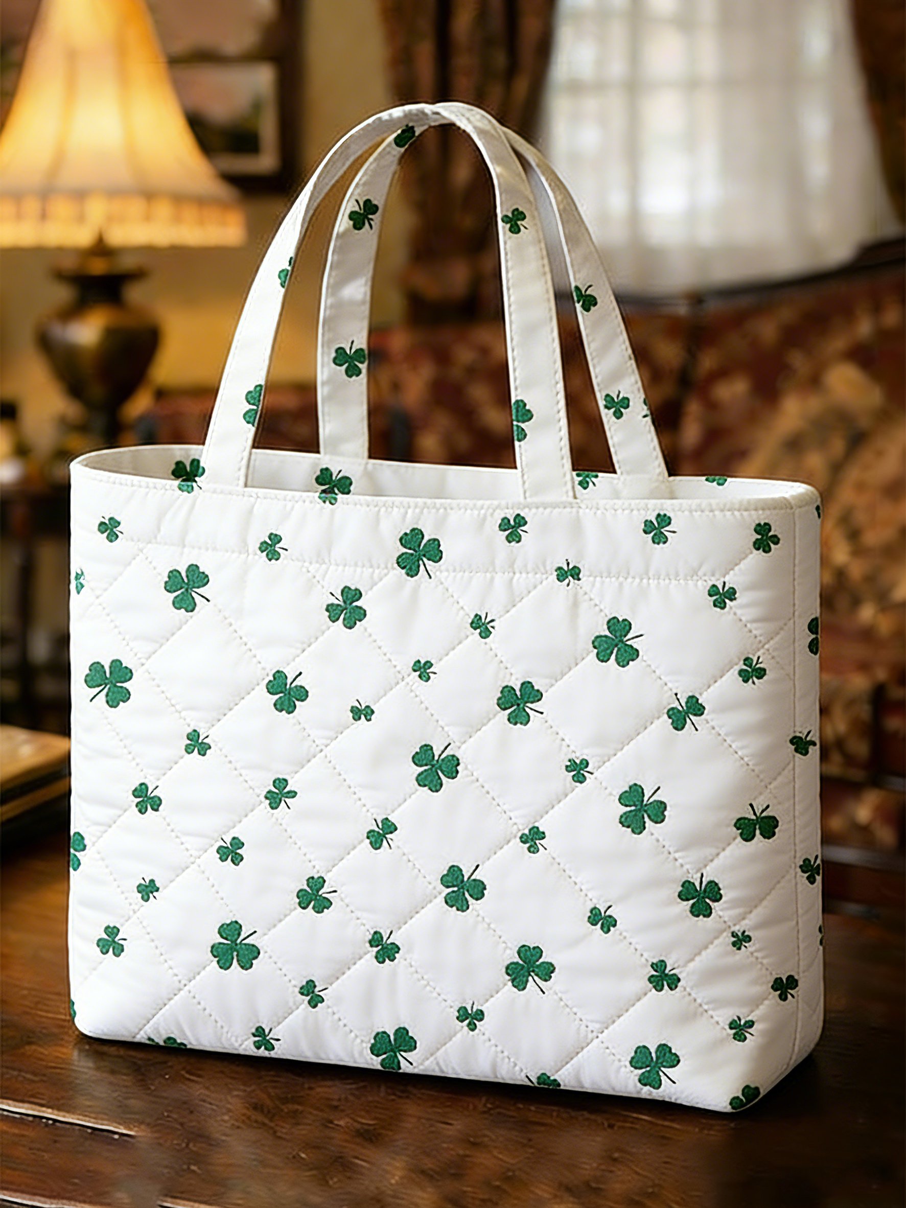 Small Irish Shamrock Saint Patrick's Day Quilted Bag