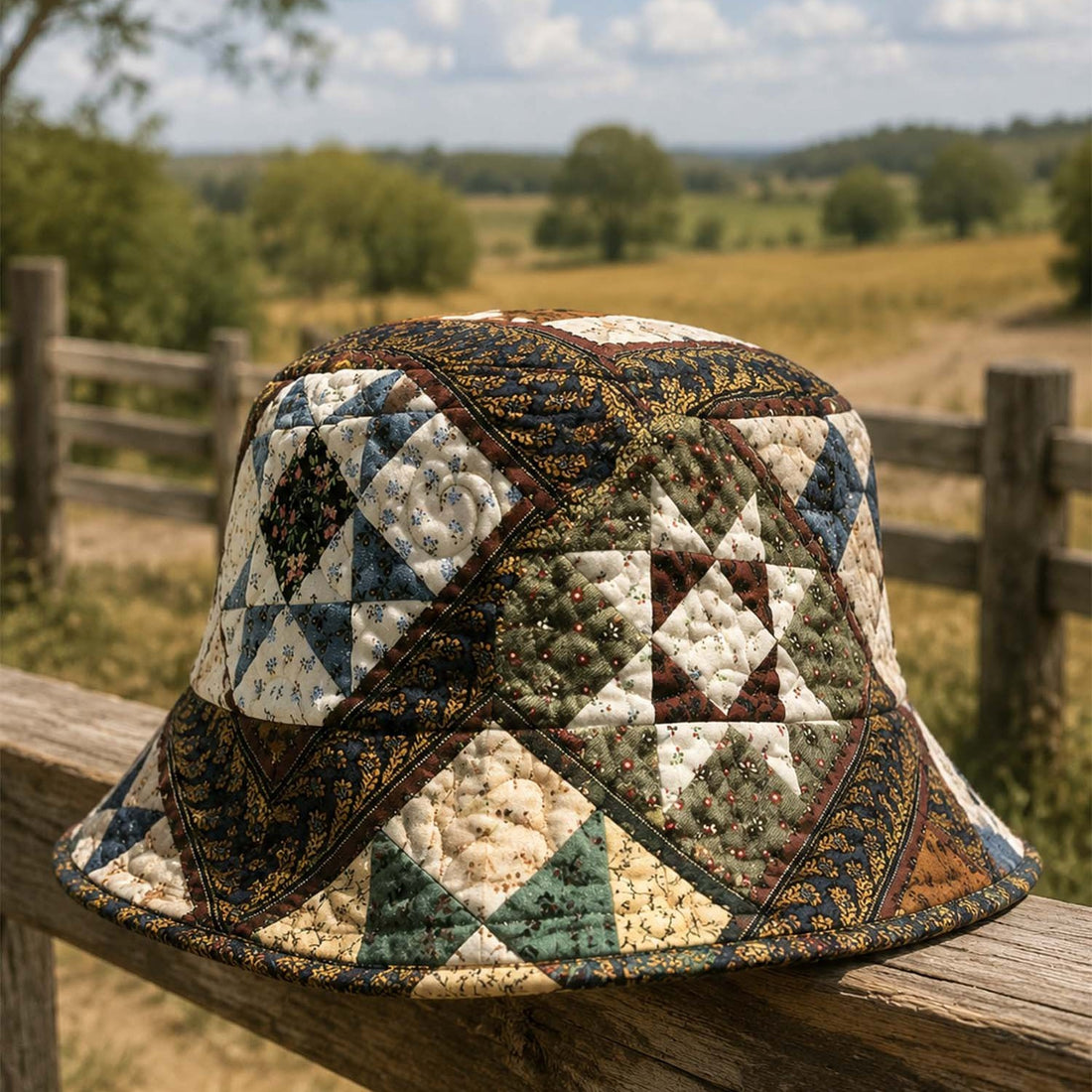 Moody Cottagecore Quilted Fishing Hat