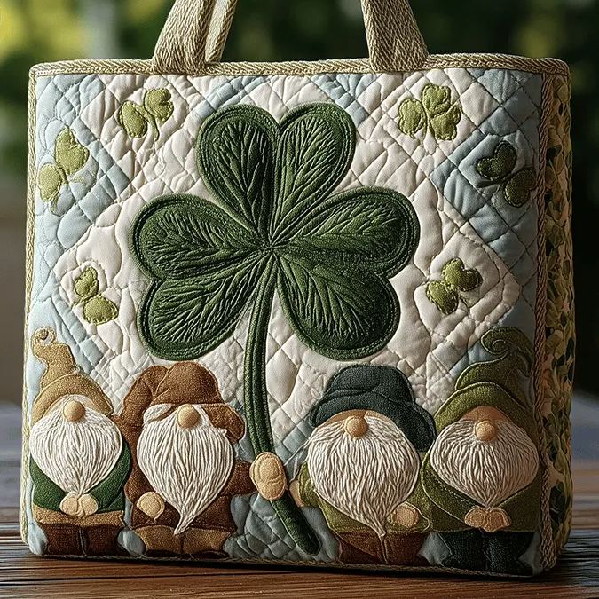 Funny Irish Shamrock Saint Patrick's Day Quilted Bag