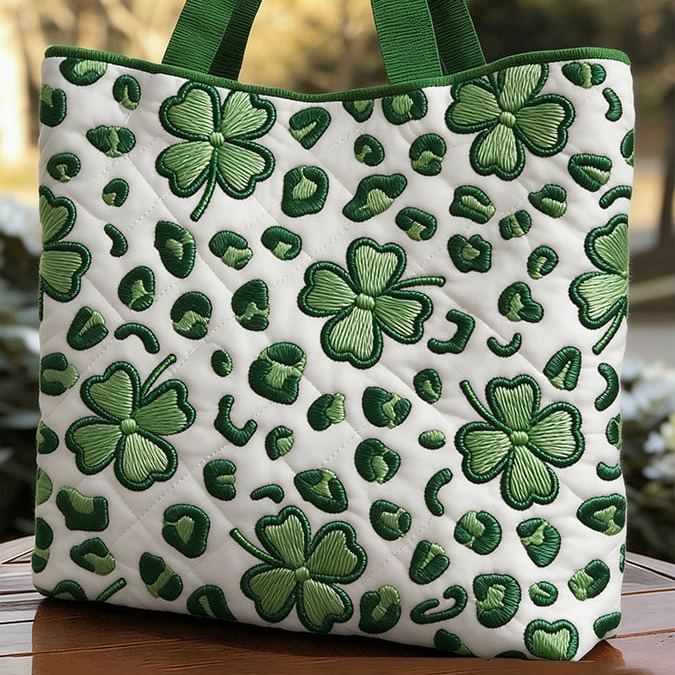 Irish Shamrock Saint Patrick's Day Quilted Bag
