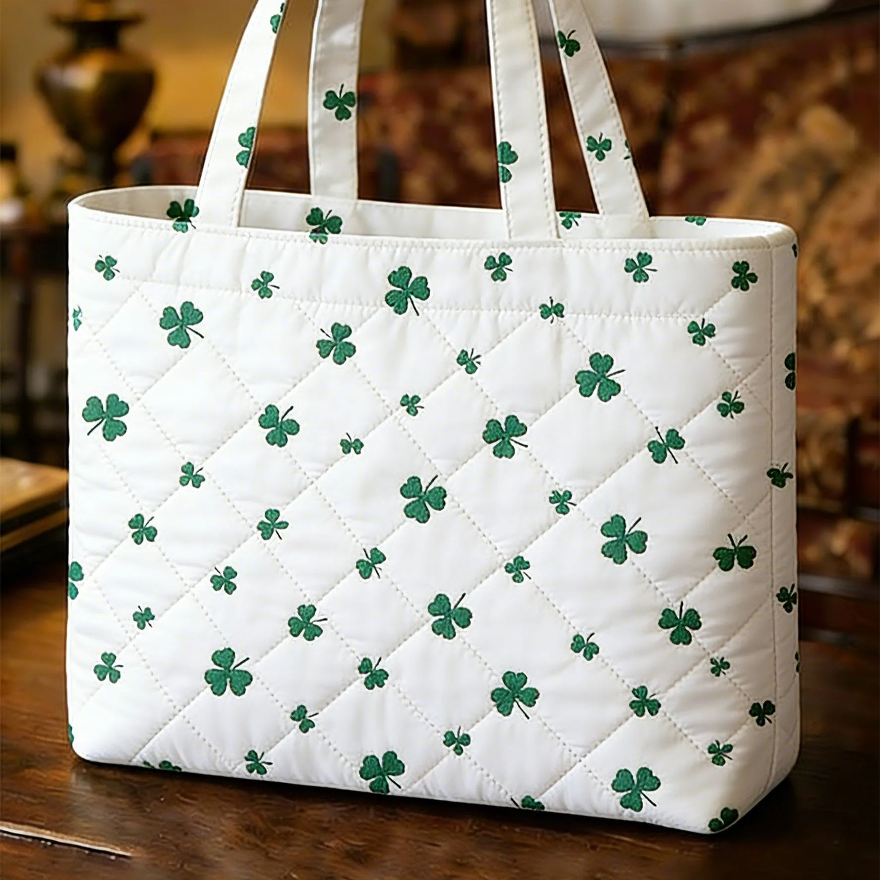 Small Irish Shamrock Saint Patrick's Day Quilted Bag