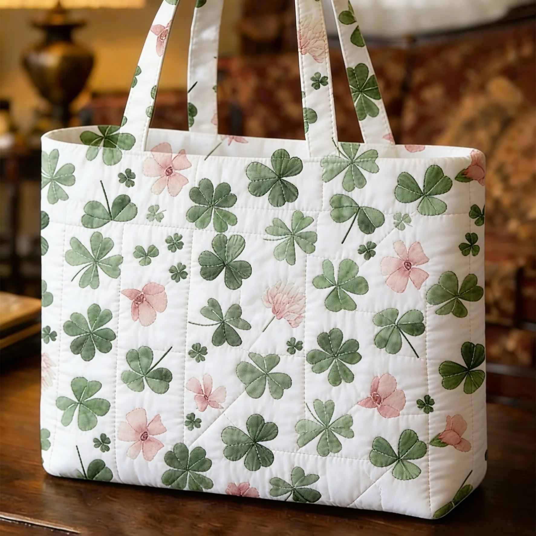 Pink and Green Saint Patrick's Day Quilted Bag