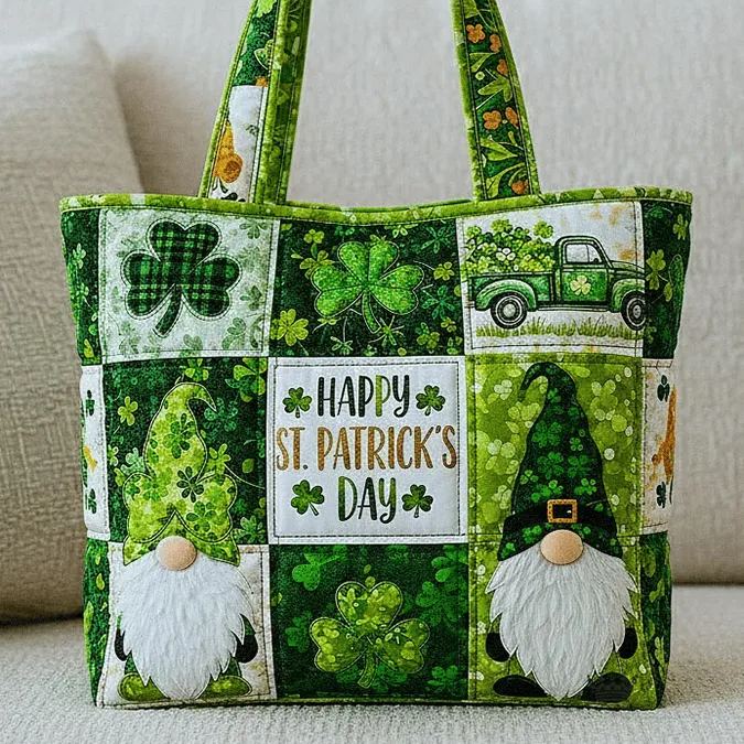 Happy Saint Patrick's Day Irish Quilted Bag
