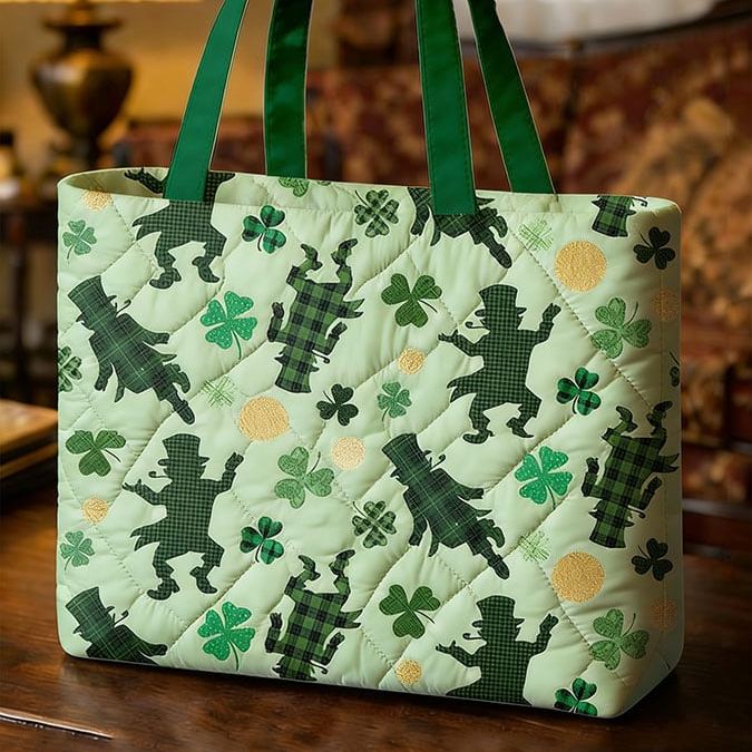 Green Saint Patrick Laurent Quilted Bag