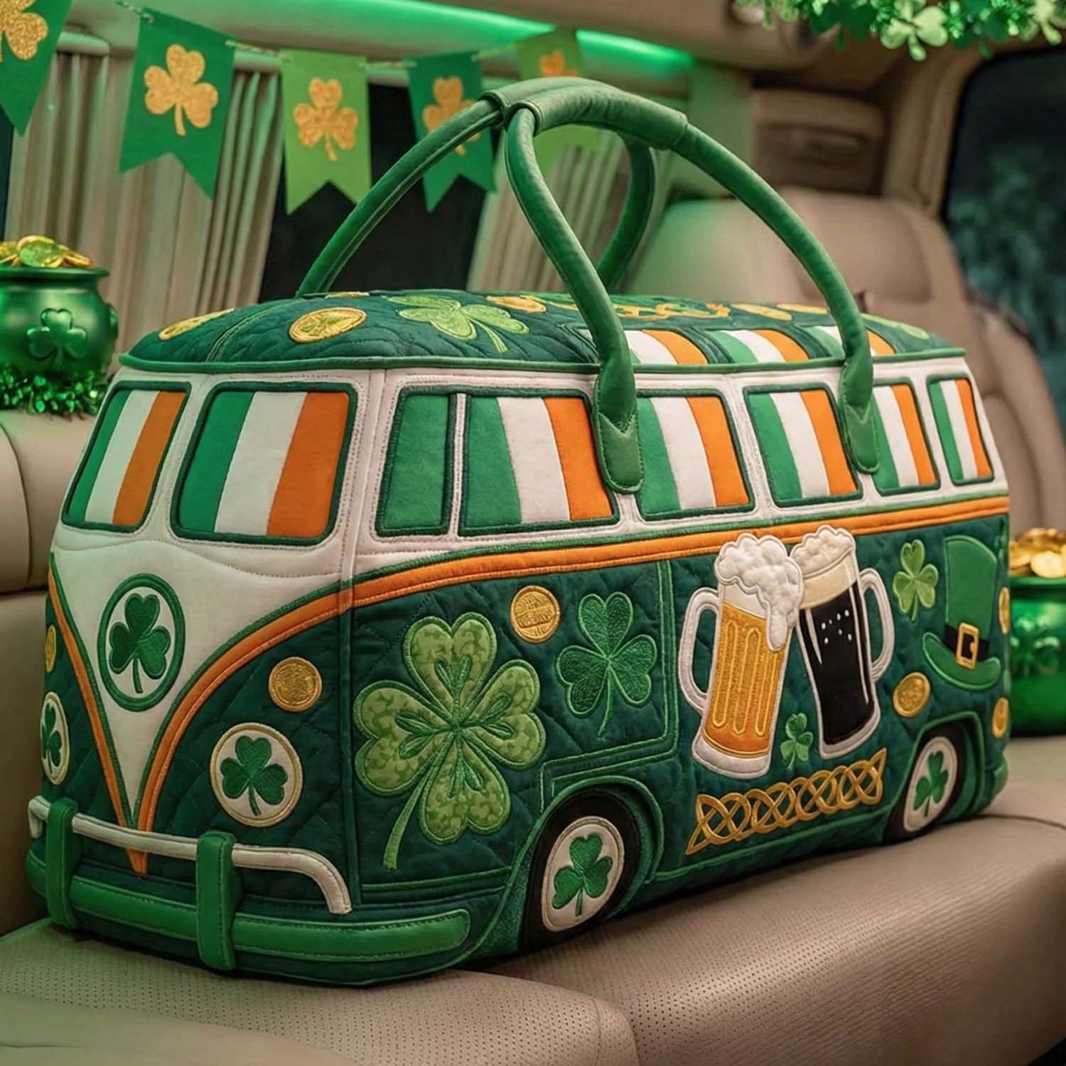 [Copy]St.Patrick Day High Cow Quilted Duffle Bag - DB1002