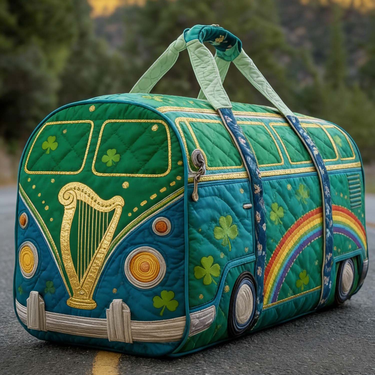 [Copy]St.Patrick Day Green Quilted Duffle Bag - DB1005