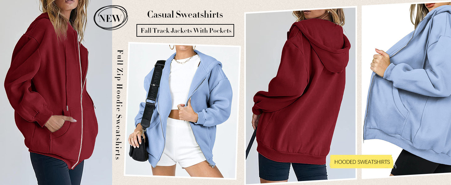 zip up hoodies for women