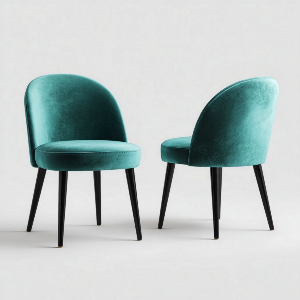 Chaise de salle à manger rembourrées en velours lot de 2-Limor Luck