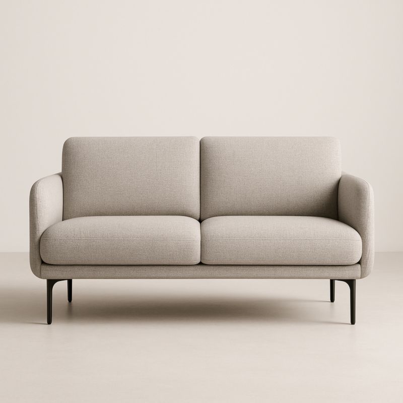 Canapé 2 places en tissu avec pieds en métal 180x85x80 cm