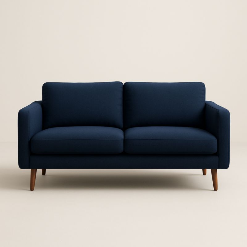 Canapé 2 places tissu avec pieds en bois