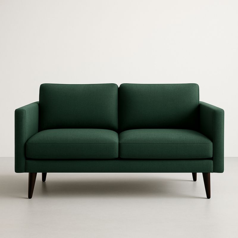 Canapé en tissu vert 140x85x75 cm