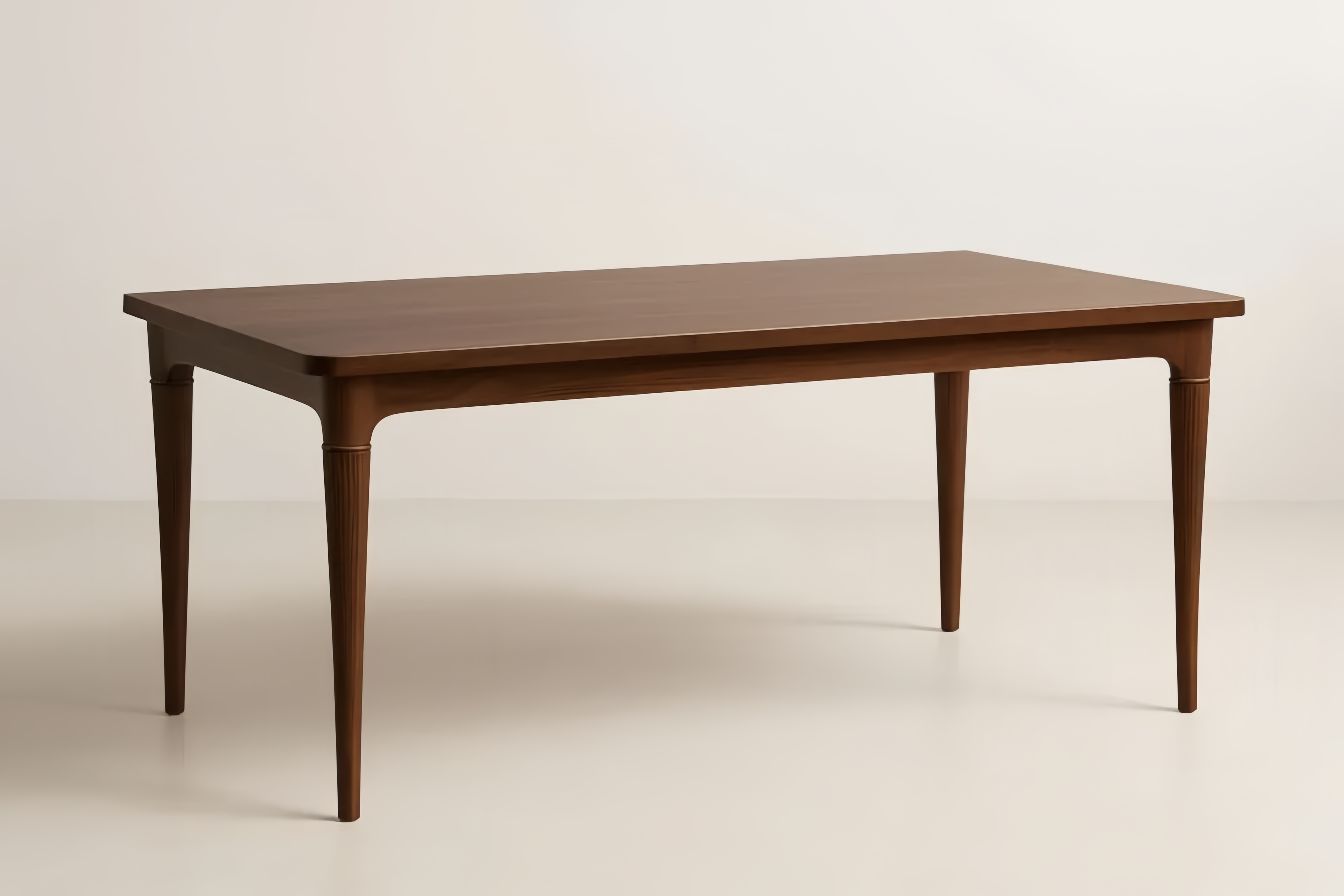 Tavolo rettangolare in legno di noce marrone