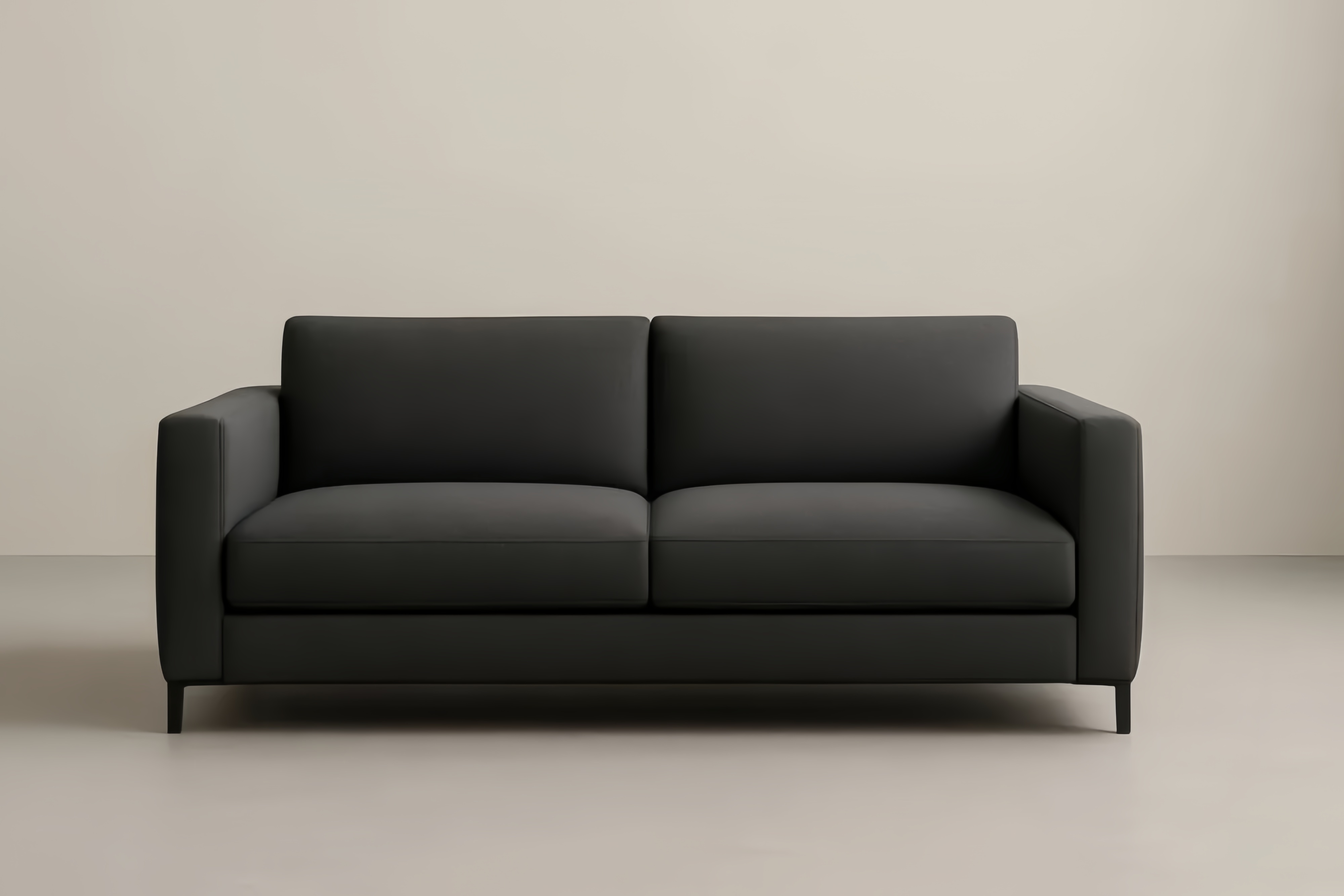 Divano due posti in tessuto poliestere Grigio scuro