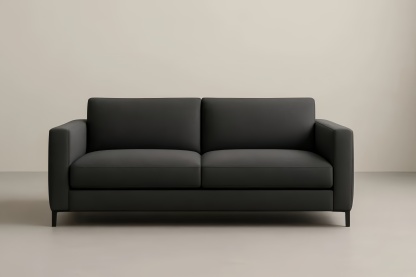 Divano due posti in tessuto poliestere Grigio scuro