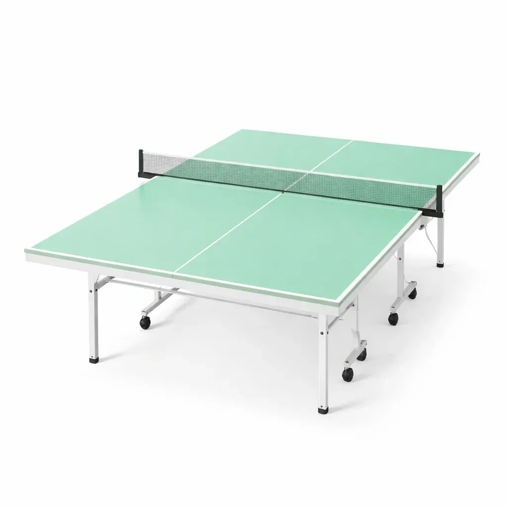 Outdoor Foldable Table Tennis Table with Green MDF Top, 274 x 152.5 x 76 cm-FURNIAURA