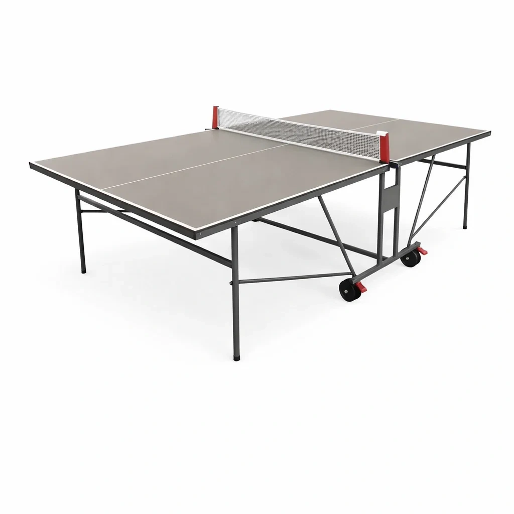 Outdoor Foldable Table Tennis Table with Grey MDF Top, 274 x 152.5 x 76 cm-FURNIAURA