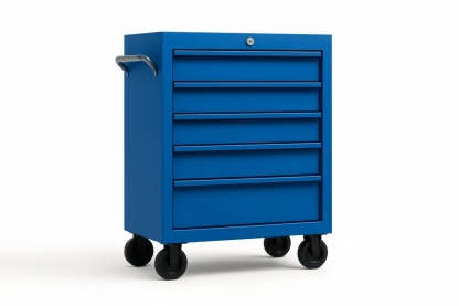 Carrello Porta Attrezzi in Acciaio Blu con 5 Cassetti
