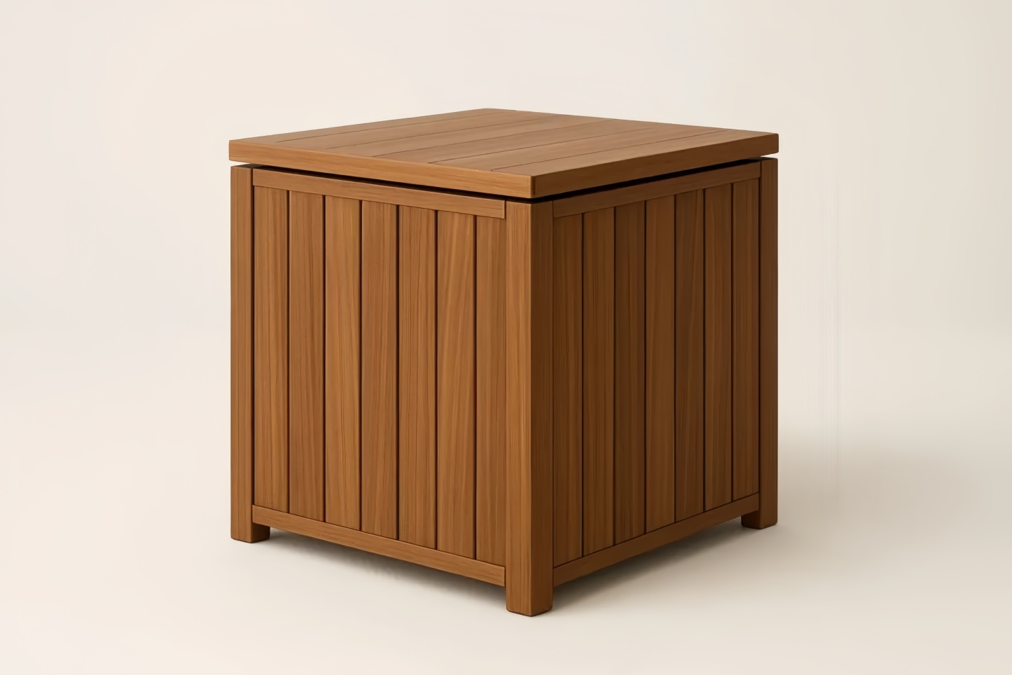 Contenitore quadrato in legno di teak