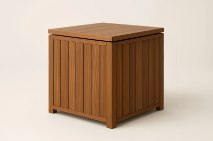 Contenitore quadrato in legno di teak