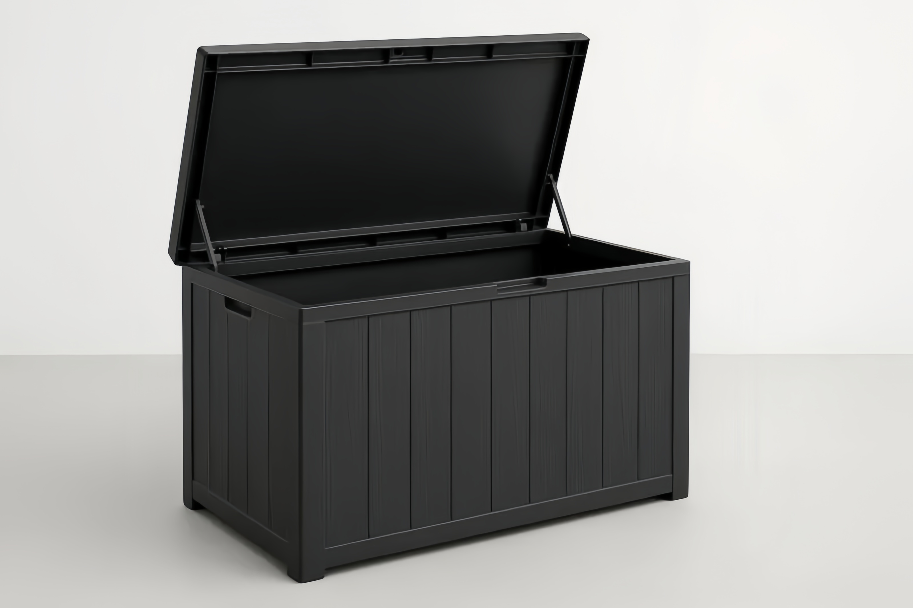 Baule da Esterno in Polipropilene Nero con Coperchio