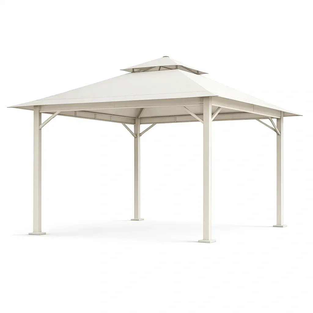 Pavillon de jardin en métal blanc-Mobexaro