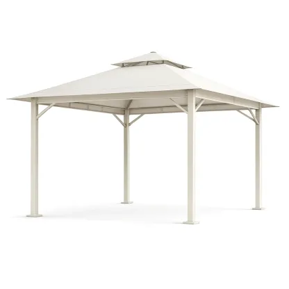 Pavillon de jardin en métal blanc-Mobexaro