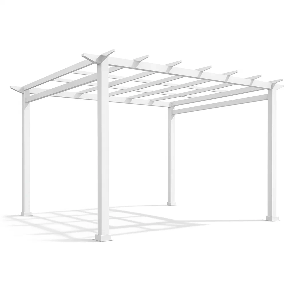Pergola extérieure en aluminium blanc-MOBETTE