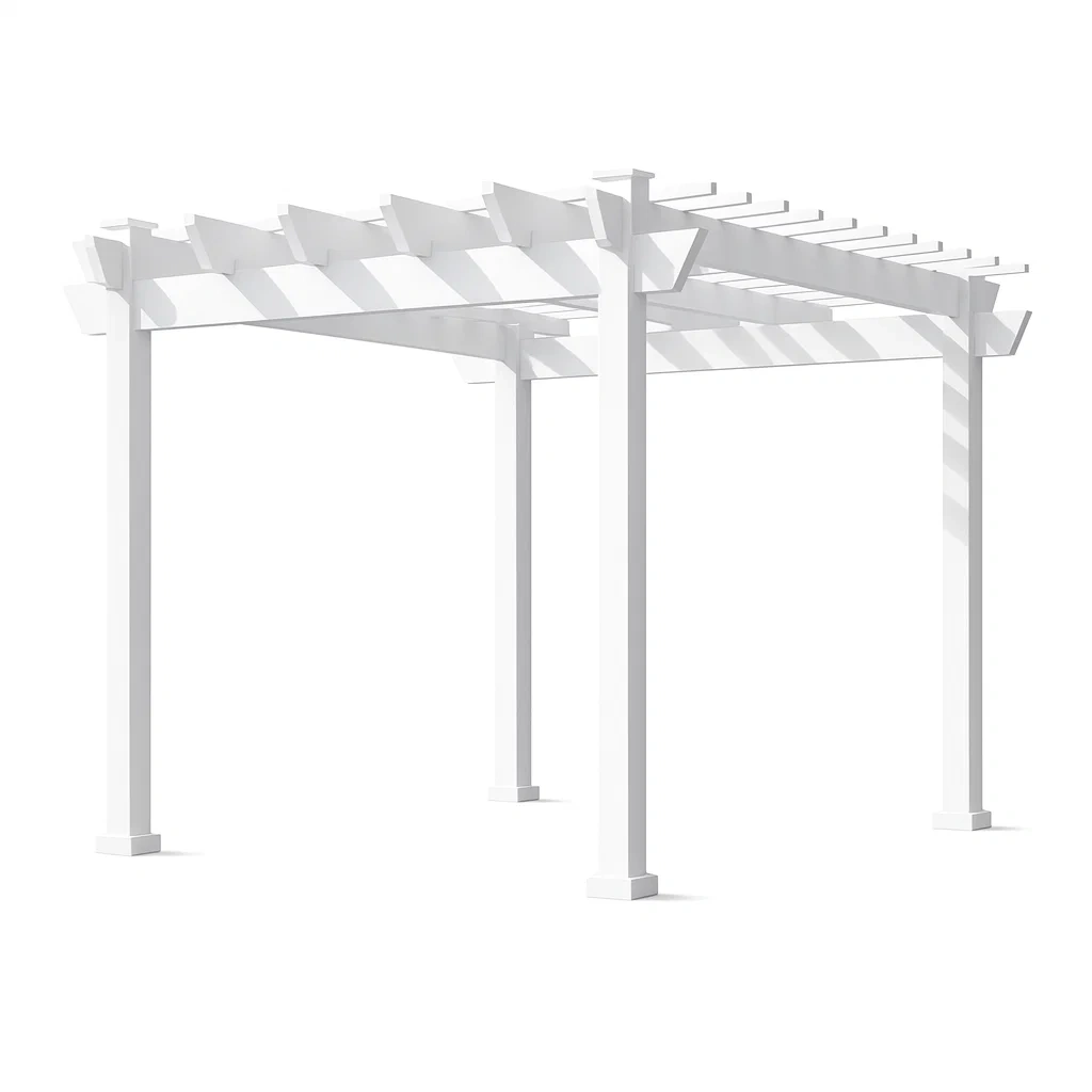 Pergola de jardin en métal blanc 300x300x250 cm-MOBETTE