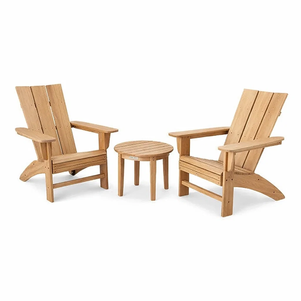 Petit salon de jardin en bois d'acacia avec 2 fauteuils et table-MOBETTE
