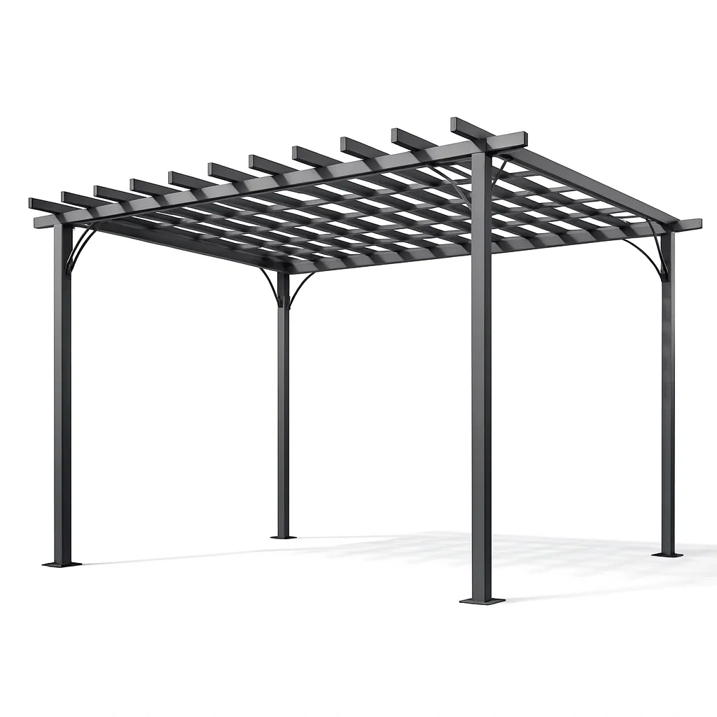 Pergola extérieure en aluminium 300x300x250 cm noir-MOBETTE