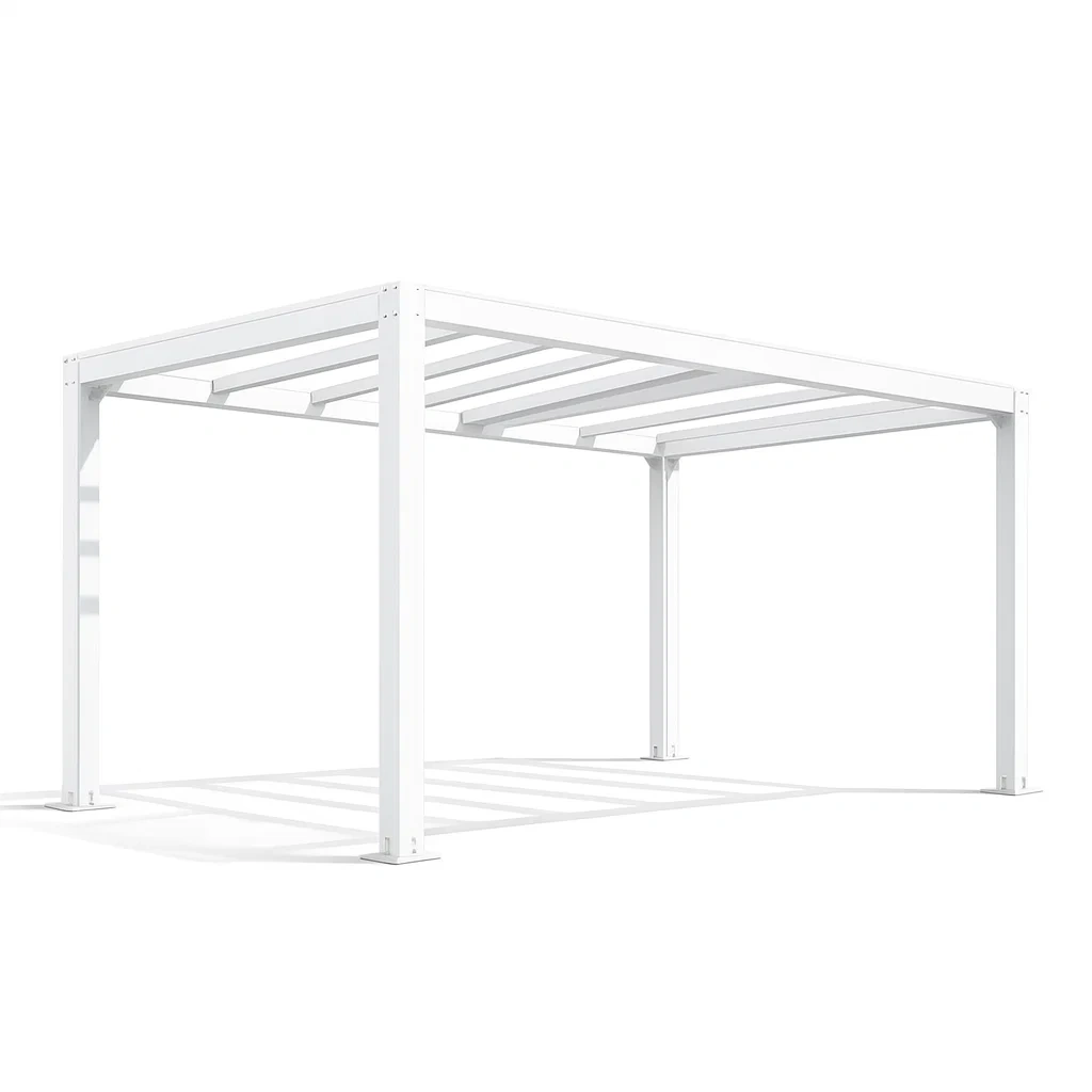 Tonnelle en aluminium blanche 300x400x250 cm-MOBETTE