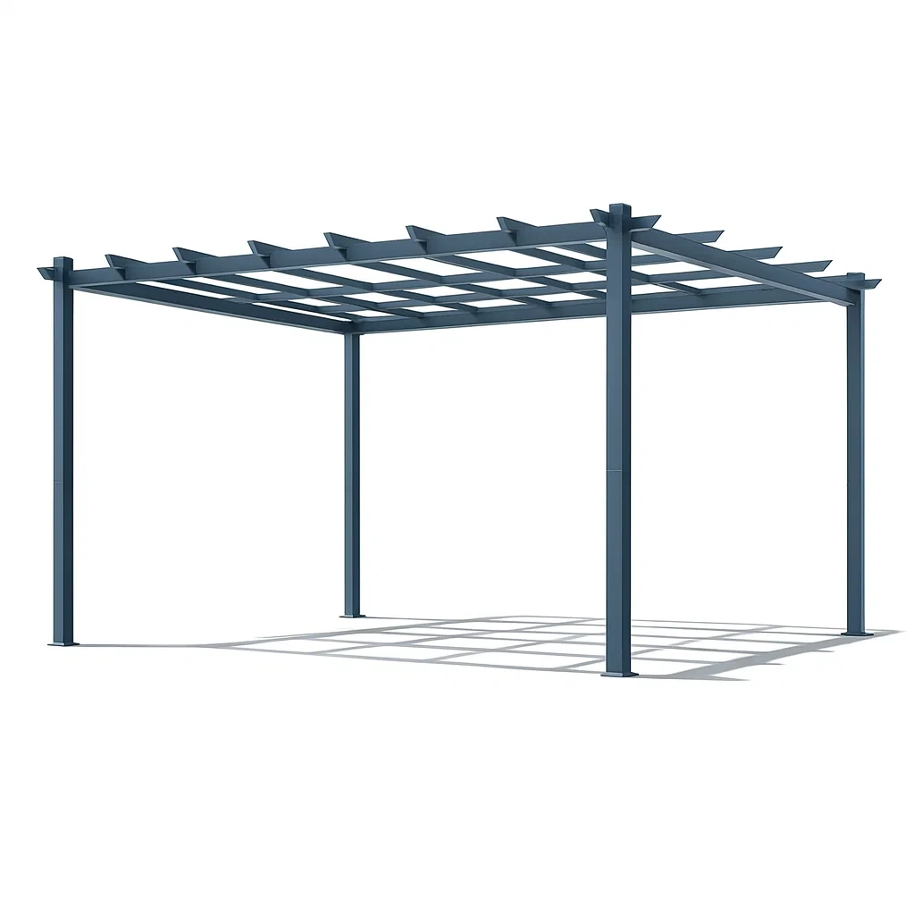Pergola en aluminium gris anthracite-MOBETTE
