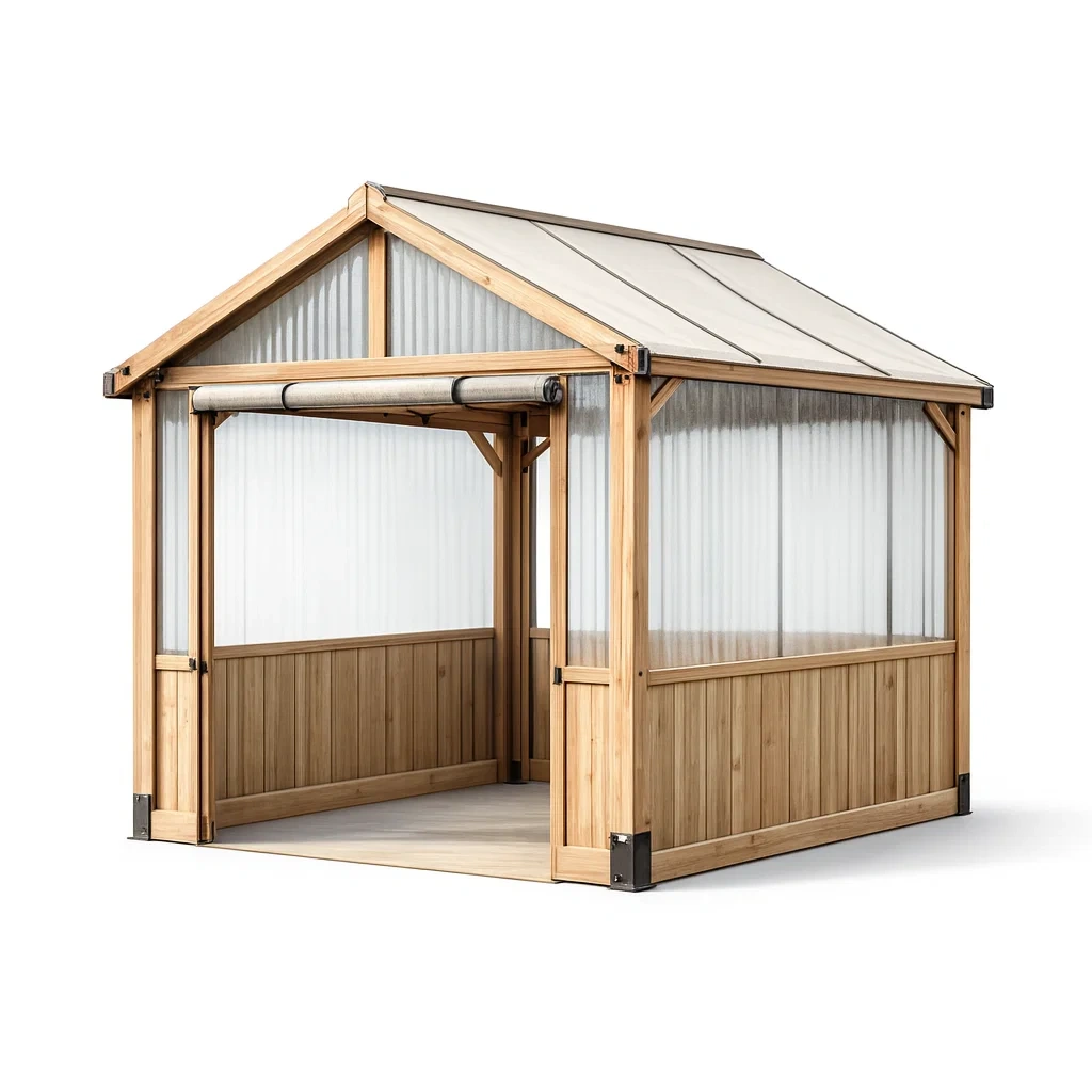 Serre en bois et polycarbonate-MOBETTE