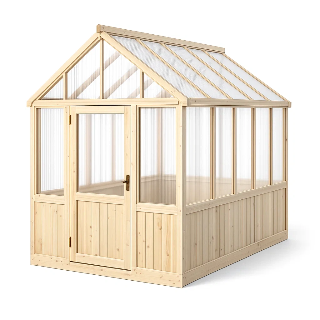 Serre en bois de pin et polycarbonate-MOBETTE