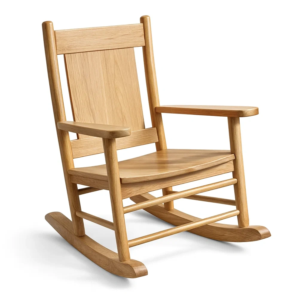 Rocking-chair en bois de chêne-MOBETTE
