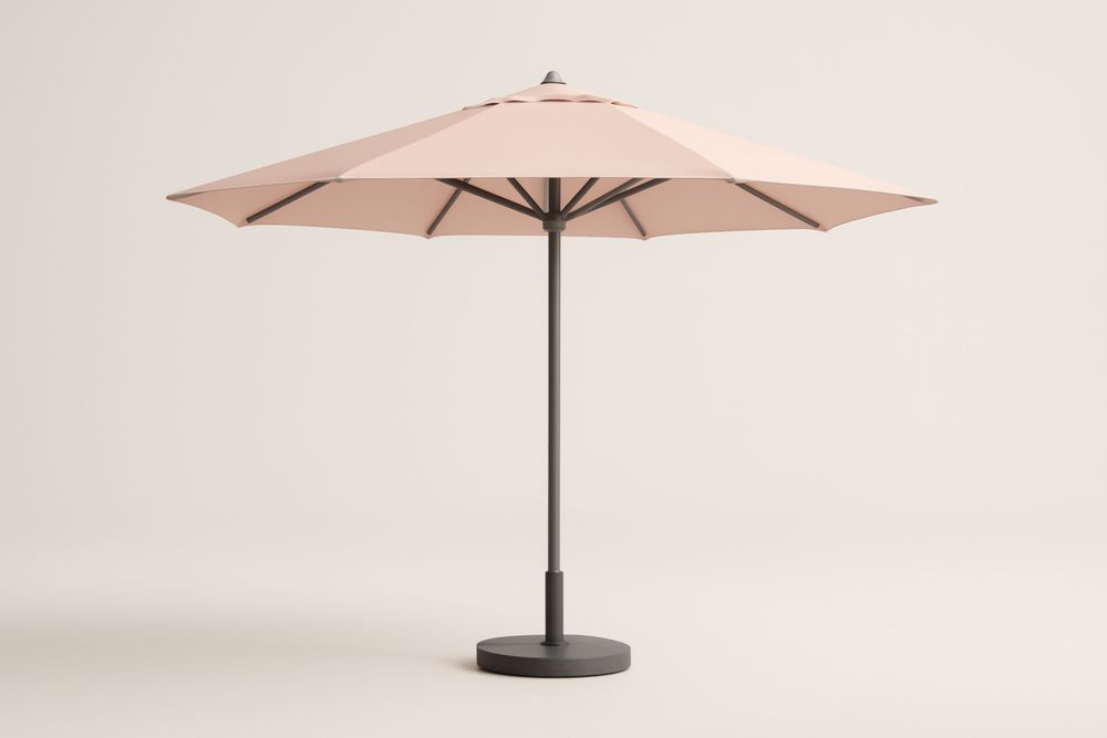 Ombrellone da Giardino Ø300cm Poliestere Alluminio Rosa