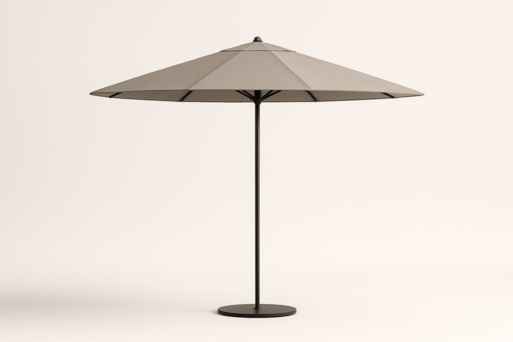 Ombrellone da Giardino in Poliestere Beige Ø300 cm per Ombra